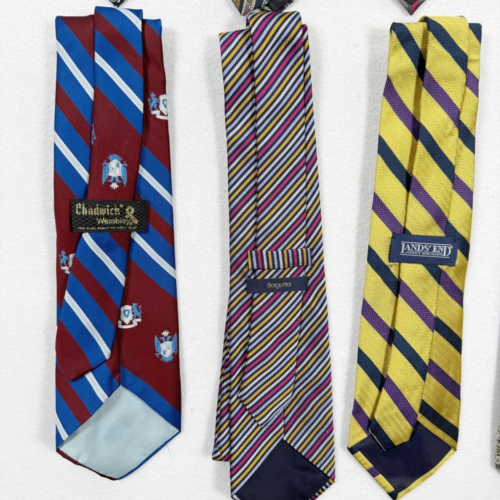 Vintage Designer Ties (Lot of 10 ) - Dior, Oscar, Chadwick, Bagutta, Talbott - Picture 15 of 16